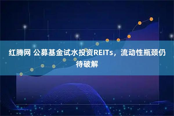 红腾网 公募基金试水投资REITs，流动性瓶颈仍待破解